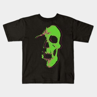 Neon Lime Skull Kids T-Shirt